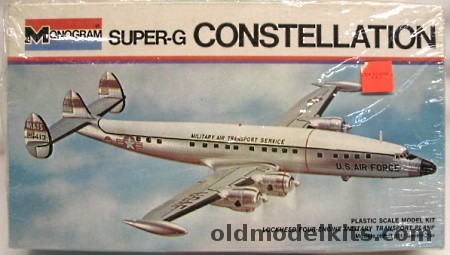 Monogram 1/131 Super G Constellation - C-121C MATS Transport - White Box Issue, 7591 plastic model kit